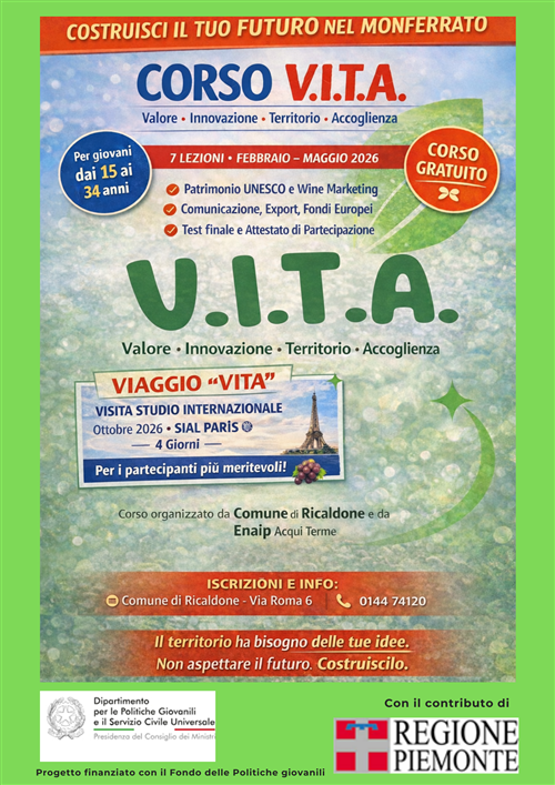 Corso V.I.T.A. â€“ Valore, Innovazione, Territorio, Accoglienza